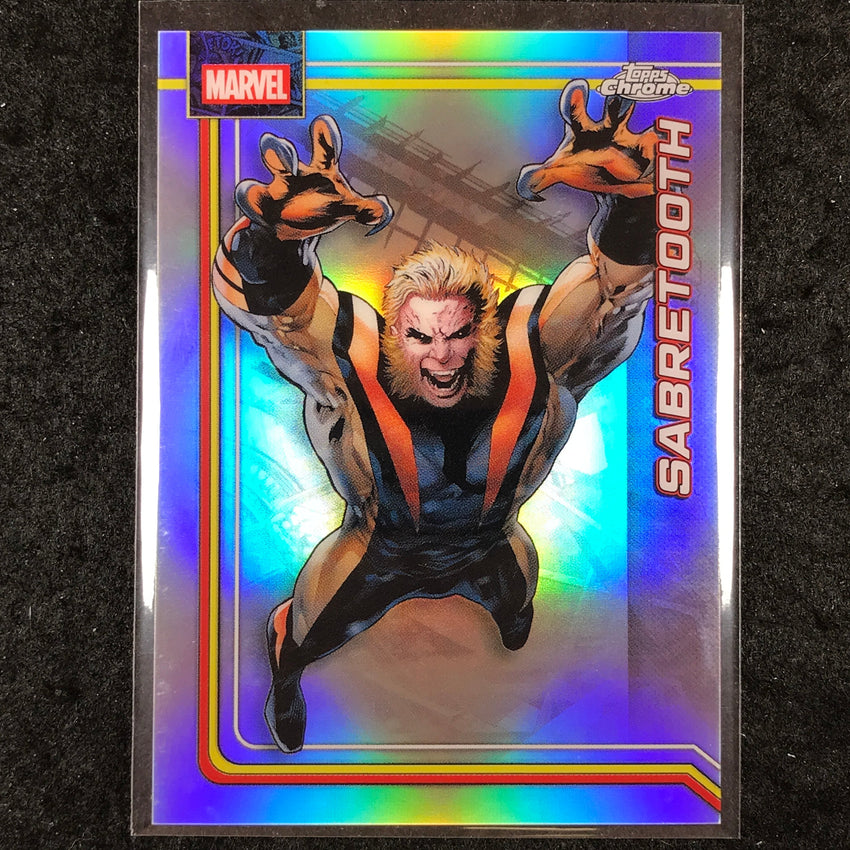 2026 Topps Chrome Marvel Comics SABRETOOTH Base Refractor #144