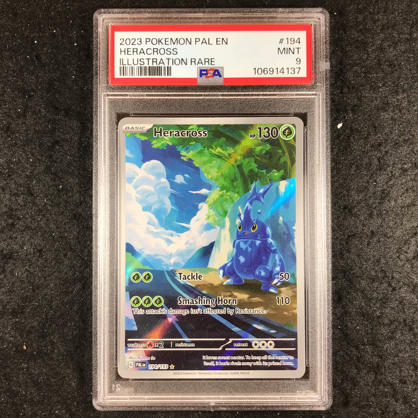 PSA 9 Heracross 194/193 - Illustration Rare Paldea Evolved 137