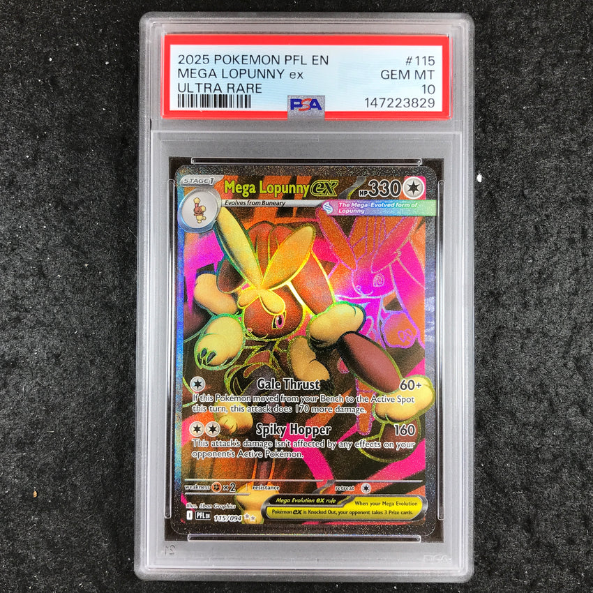 PSA 10 Mega Lopunny ex 115/094 - Ultra Rare Phantasmal Flames 829