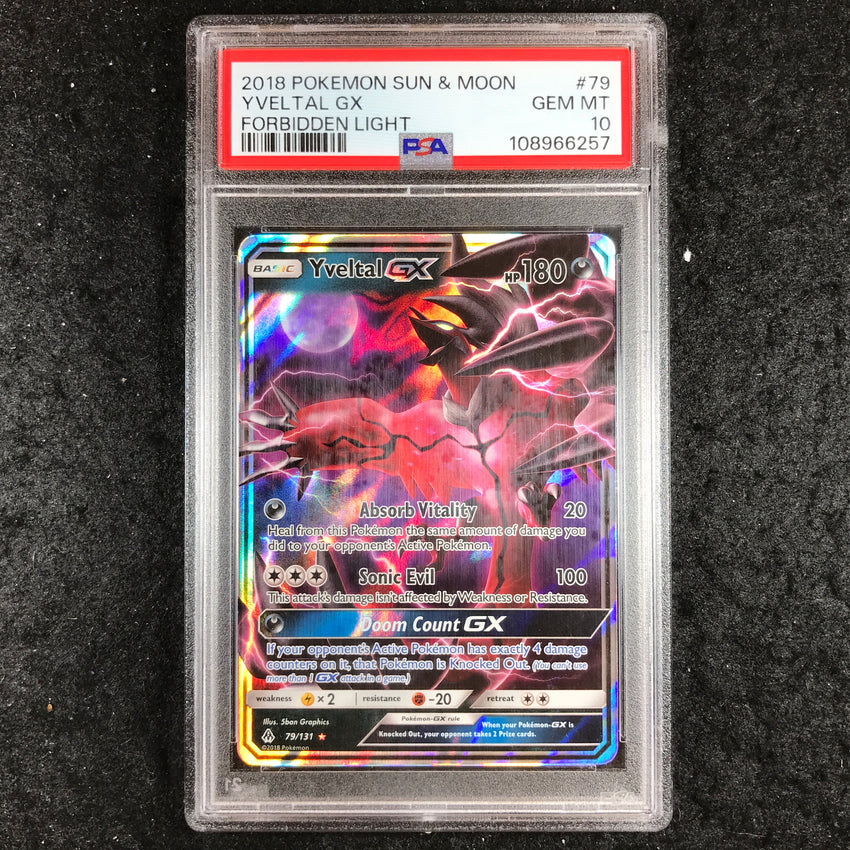 PSA 10 Yveltal GX 79/131 - Ultra Rare Forbidden Light 257