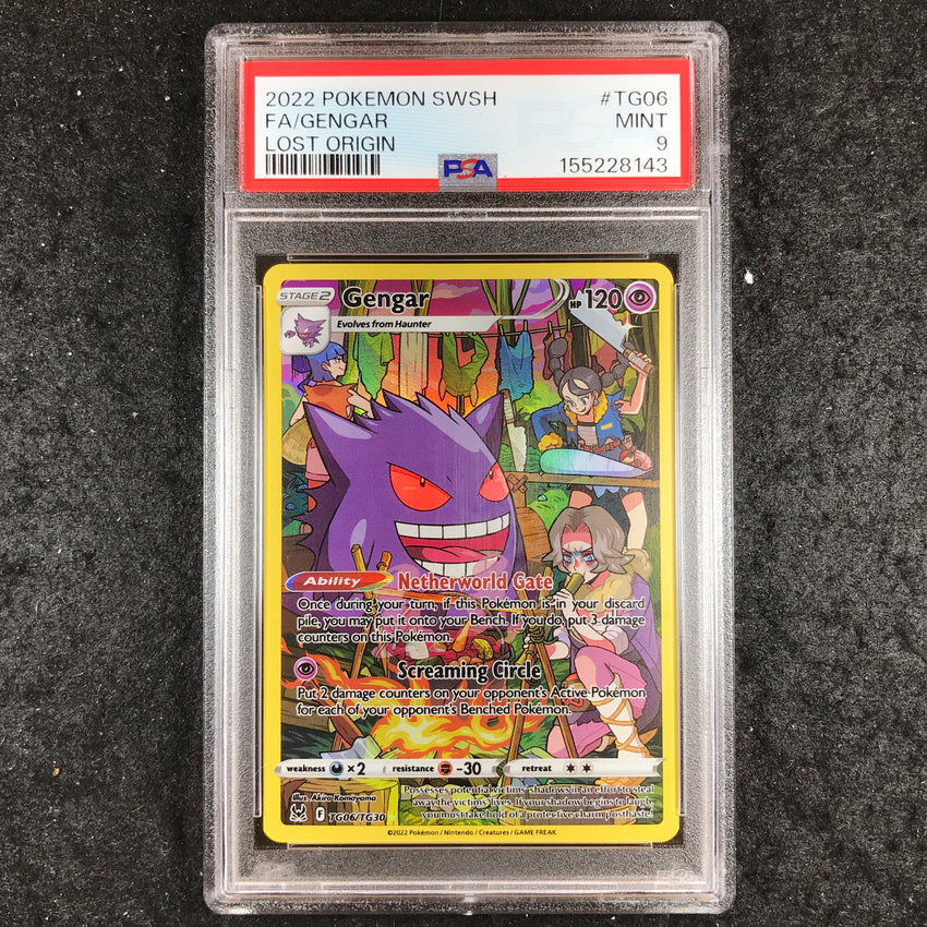 PSA 9 Gengar TG06/TG30 - Full Art Lost Origin 143
