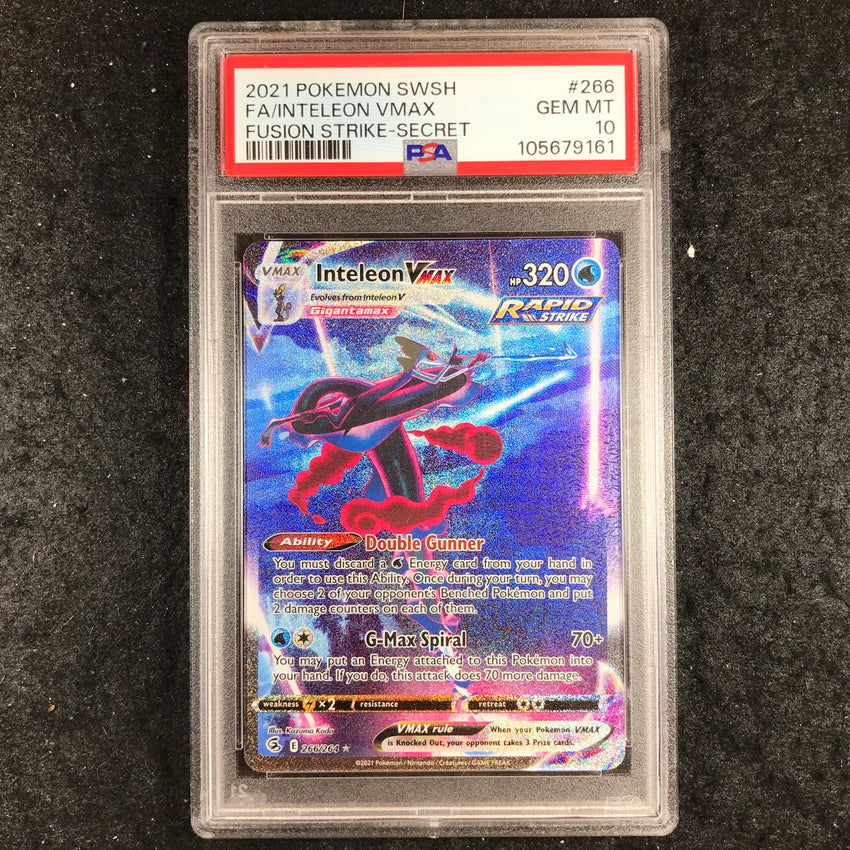 PSA 10 Inteleon VMAX 266/264 - Alternate Art Fusion Strike 161