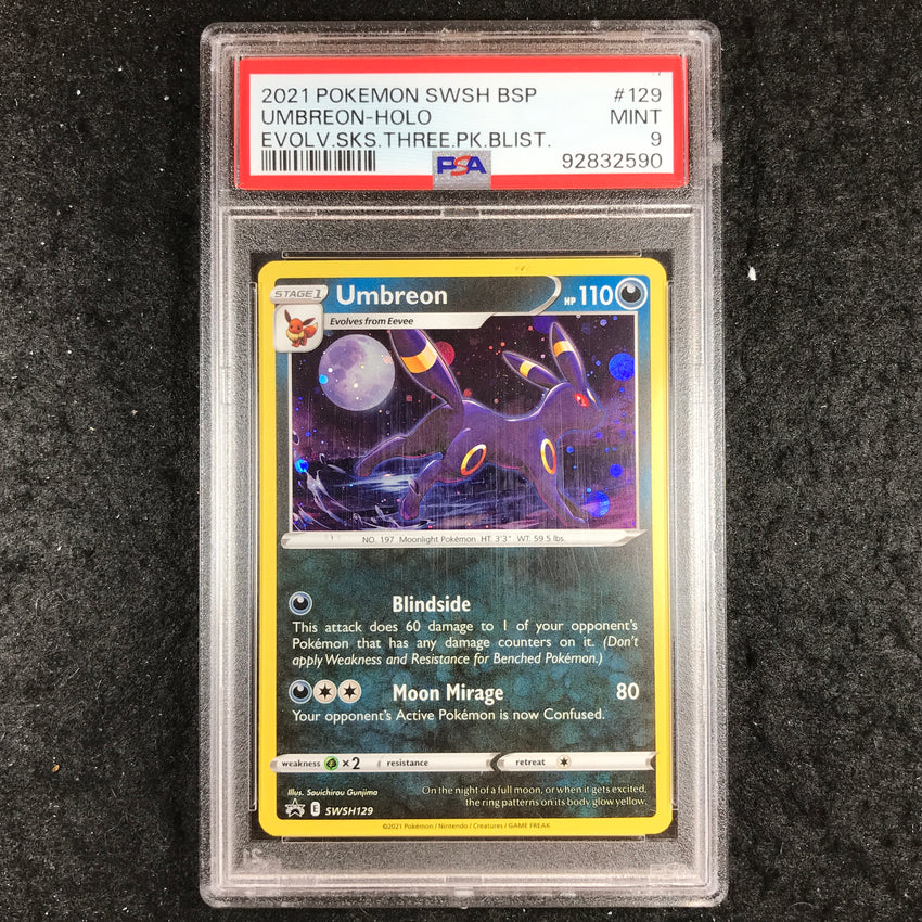 PSA 9 Umbreon SWSH129 - Holo Evolving Skies Promo 590
