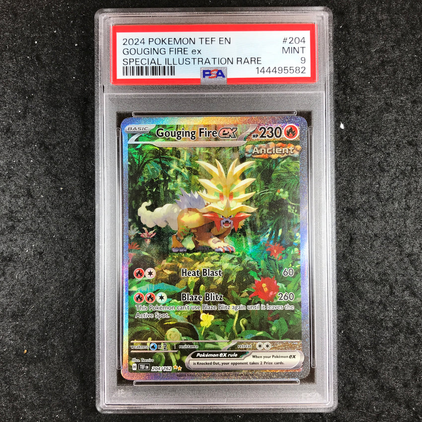 PSA 9 Gouging Fire ex 204/162 - Special Illustration Rare Temporal Forces 582
