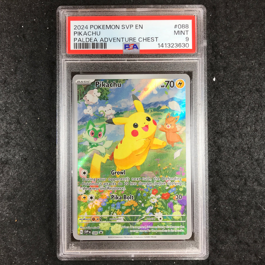 PSA 9 Pikachu SVP 088 - Paldea Adventure Chest Promo 630