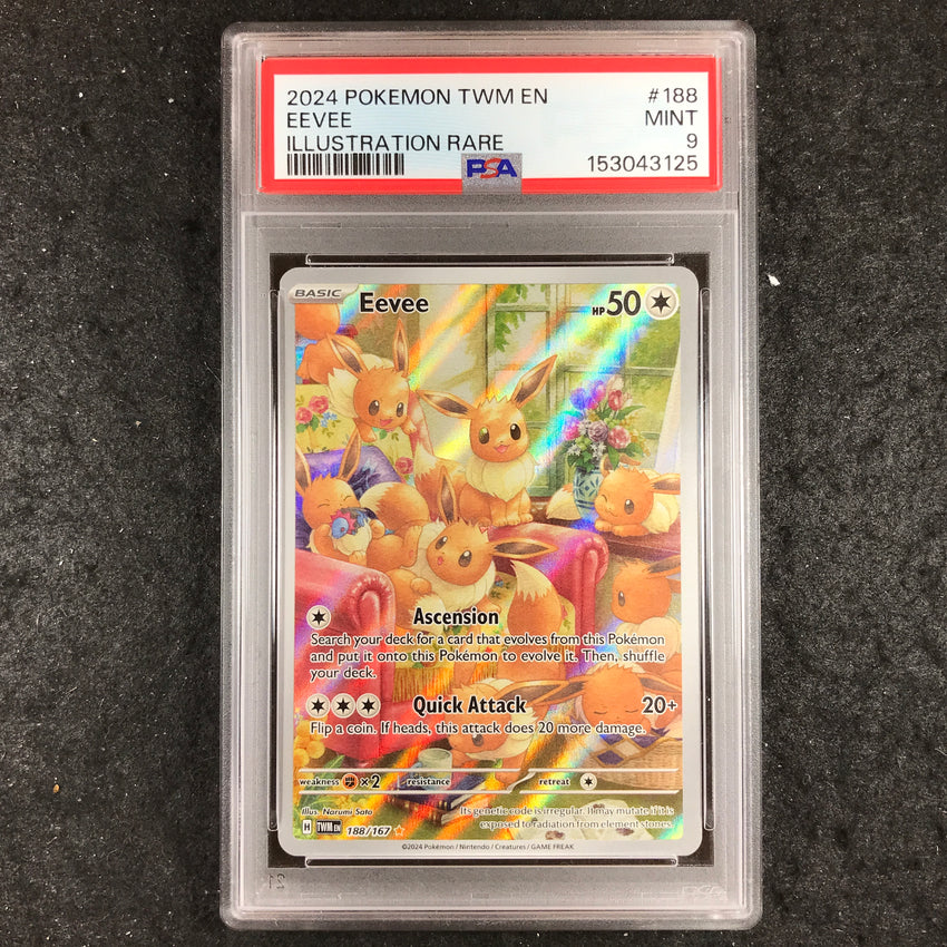 PSA 9 Eevee - 188/167 - Illustration Rare Twilight Masquerade 125