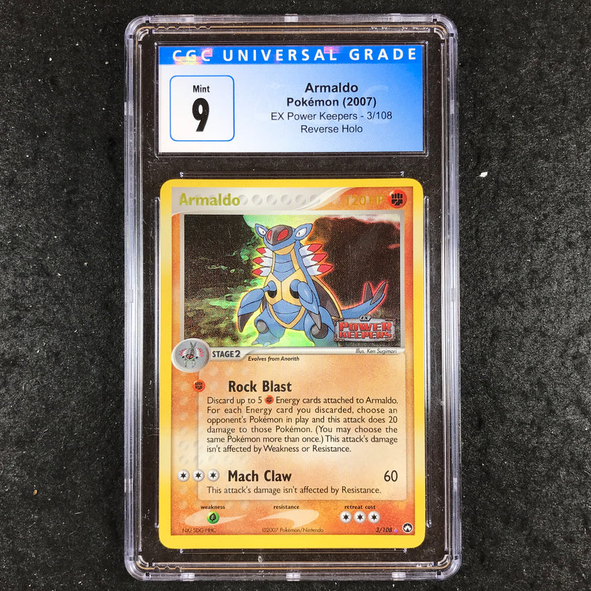 CGC 9 Armaldo - 3/108 - Reverse Holo EX Pokemon Power Keepers 017