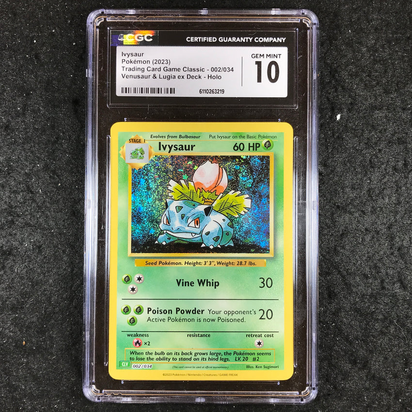 CGC 10 Ivysaur 002/034 Holo Venusaur & Lugia ex Deck Promo 219
