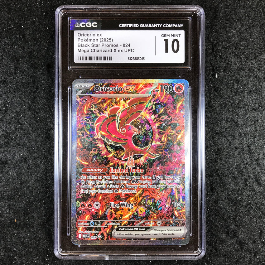 CGC 10 Oricorio ex MEP 024 - Mega Charizard Premium Black Star Promo 015