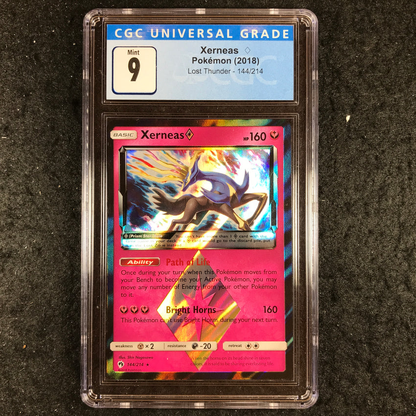 CGC 9 Xerneas 144/214 - Prism Star Pokemon Lost Thunder 154