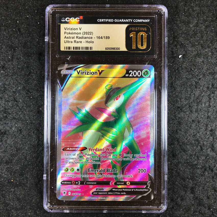 CGC 10 PRISTINE Virizion V 164/189 - Ultra Rare Astral Radiance 300