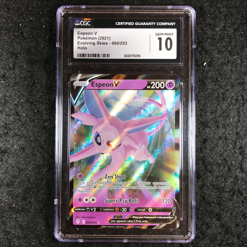 CGC 10 Espeon V 064/203 - Ultra Rare Evolving Skies 095