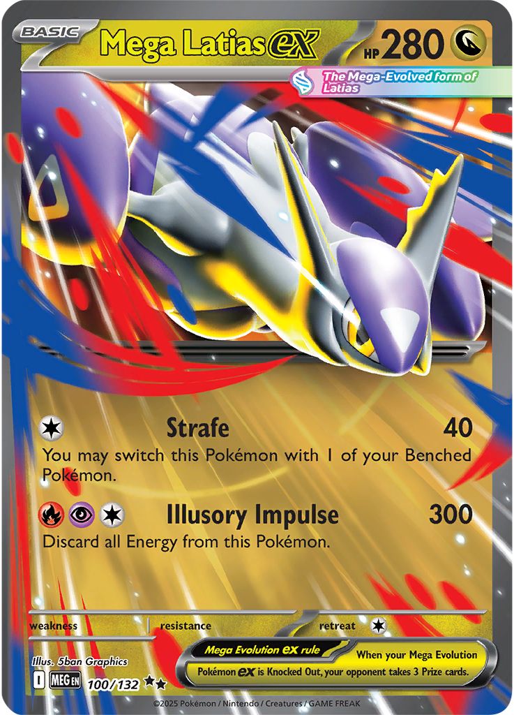 Mega Latias ex - [  100/132 ] - Double Rare - Pokemon ME01 Mega Evolution