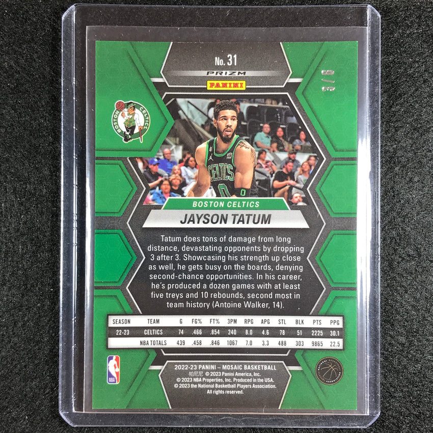 2022-23 Mosaic Jayson Tatum Choice Black Gold 3/8