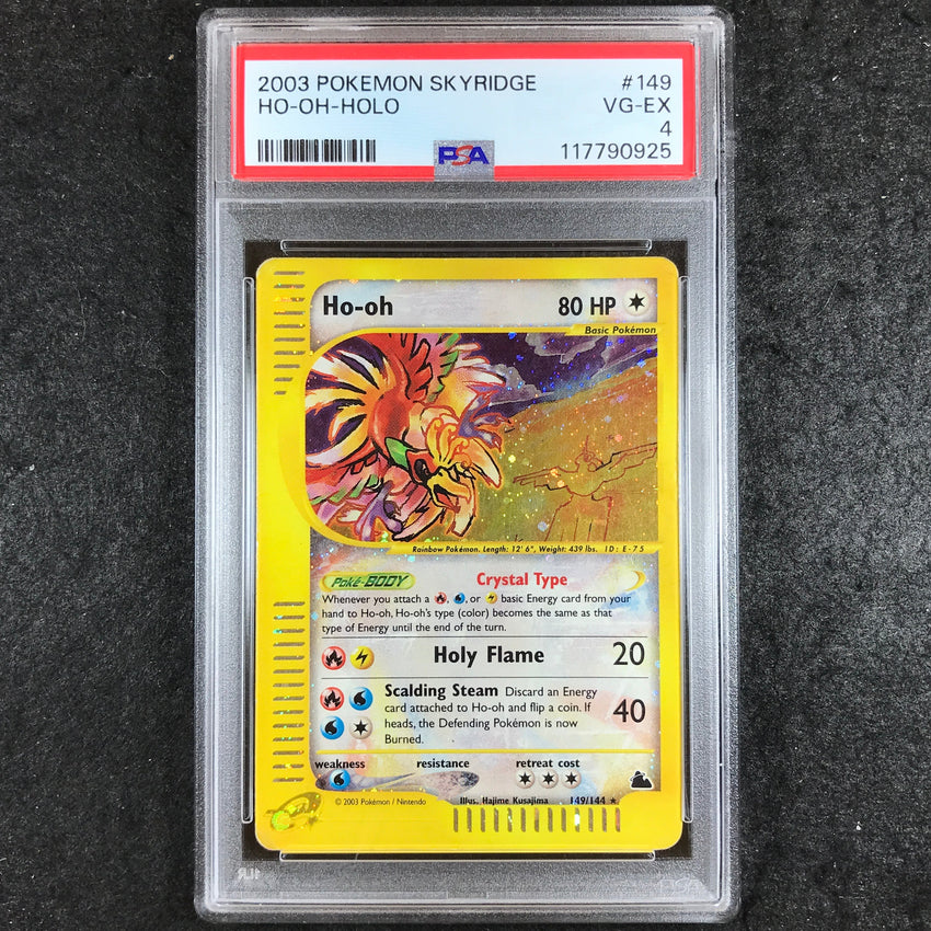 PSA 4 Ho-Oh Crystal - 149/144 - Holo Rare 2003 Skyridge 925