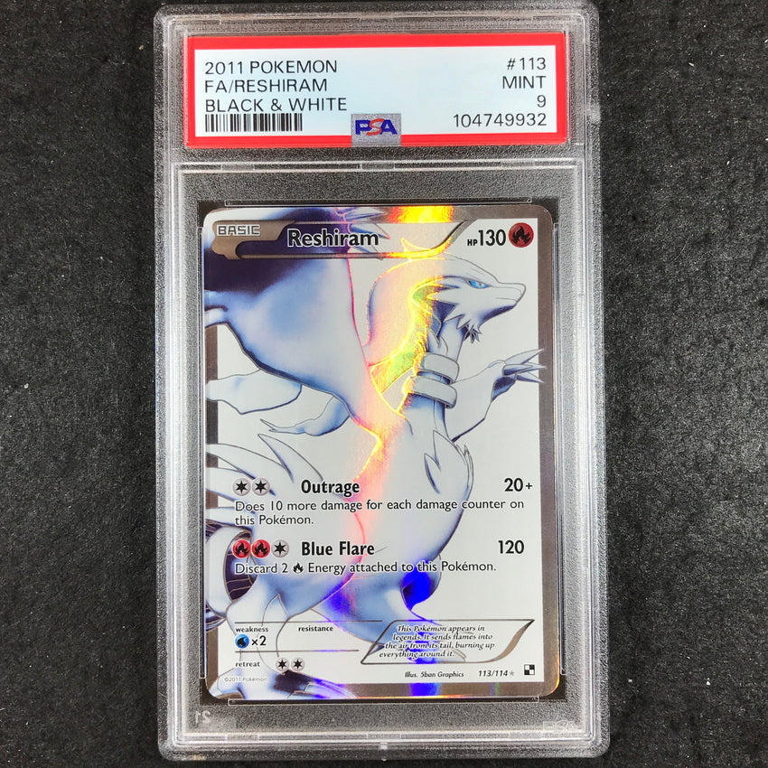 PSA 9 Reshiram - 113/114 - Full Art Black & White Base Set 932