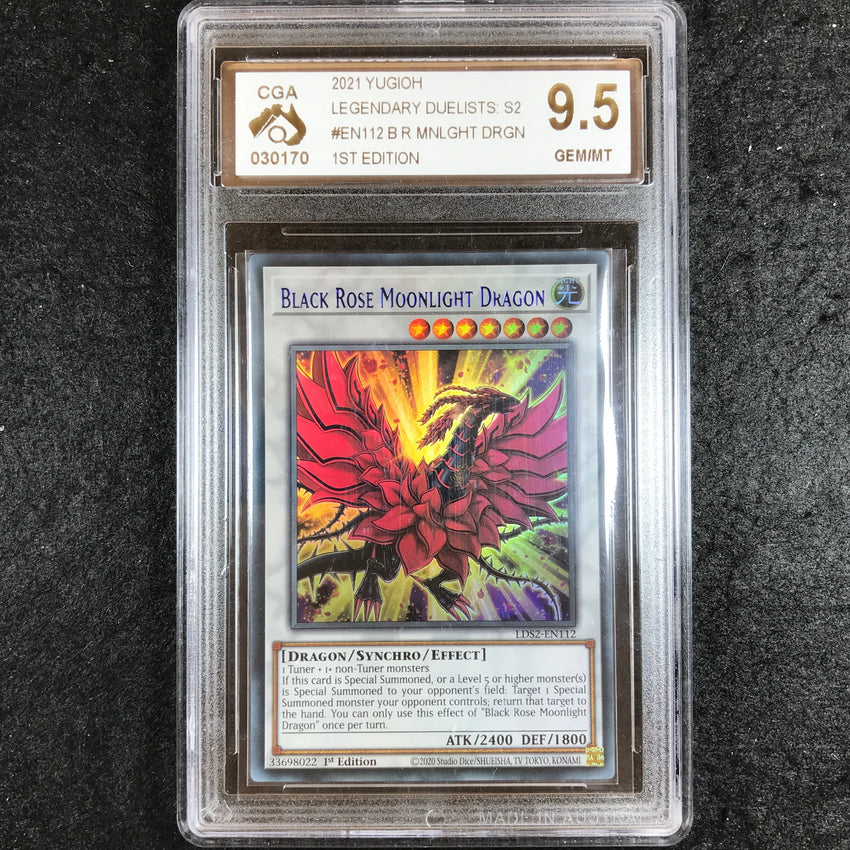 CGA 9.5 Black Rose Moonlight Dragon (Blue) - LDS2-EN112 - Ultra 1st Edition 170