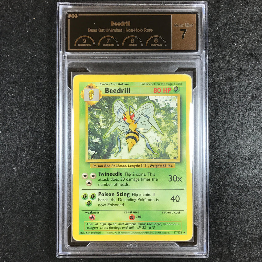 PCG 7 Beedrill - 17/102 - 1999 Base Set Unlimited 736