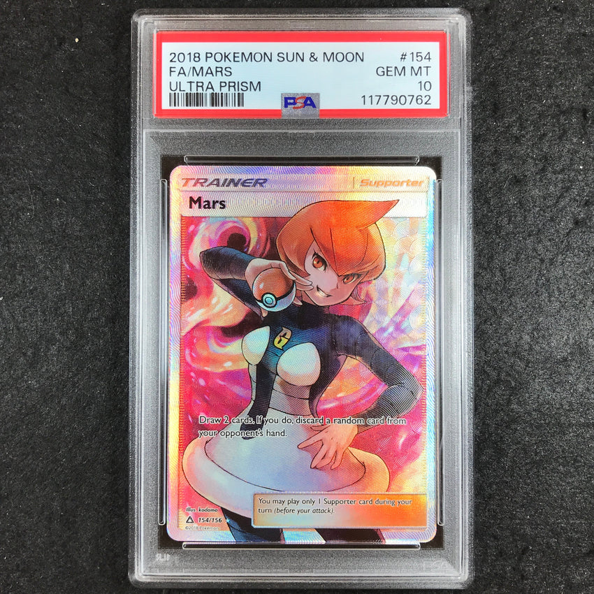 PSA 10 Mars - 154/156 - Full Art Sun & Moon Ultra Prism 762