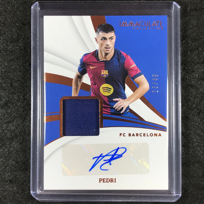 2024-25 Immaculate Soccer PEDRI Memorabilia Jersey Auto Bronze 23/49