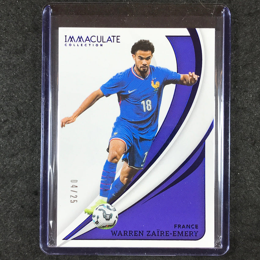 2024-25 Immaculate Soccer WARREN ZAIRE-EMERY Base Sapphire 4/25 #76