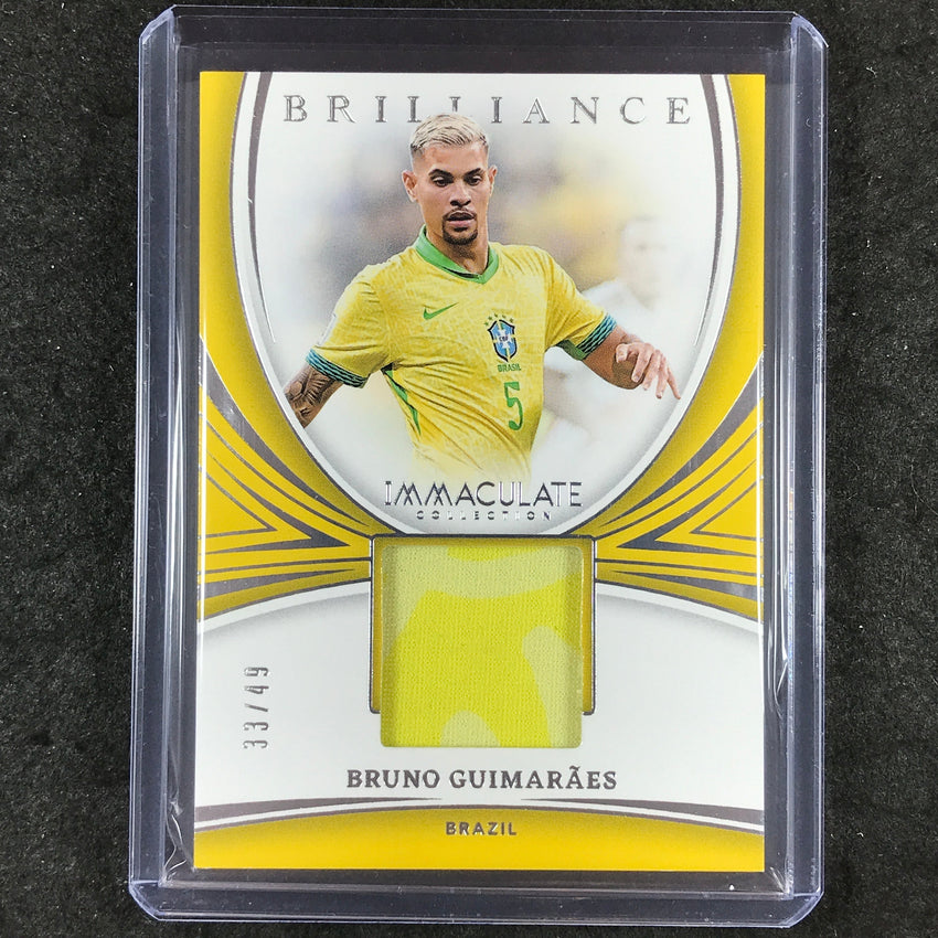 2024-25 Immaculate Soccer BRUNO GUIMARAES Brilliance Jersey Relic Silver 33/49