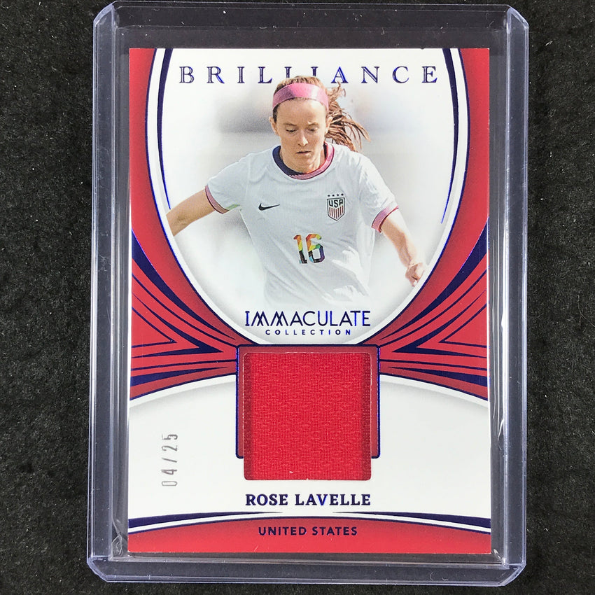2024-25 Immaculate Soccer ROSE LAVELLE Brilliance Jersey Relic Sapphire 4/25