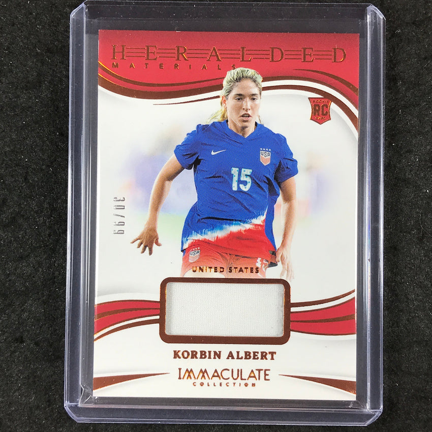 2024-25 Immaculate Soccer KORBIN ALBERT Heralded Materials Rookie Jersey 30/99