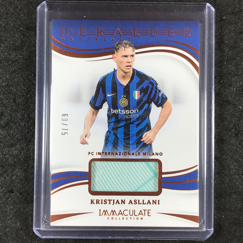 2024-25 Immaculate Soccer KRISTJAN ASLLANI Heralded Materials Jersey 60/75