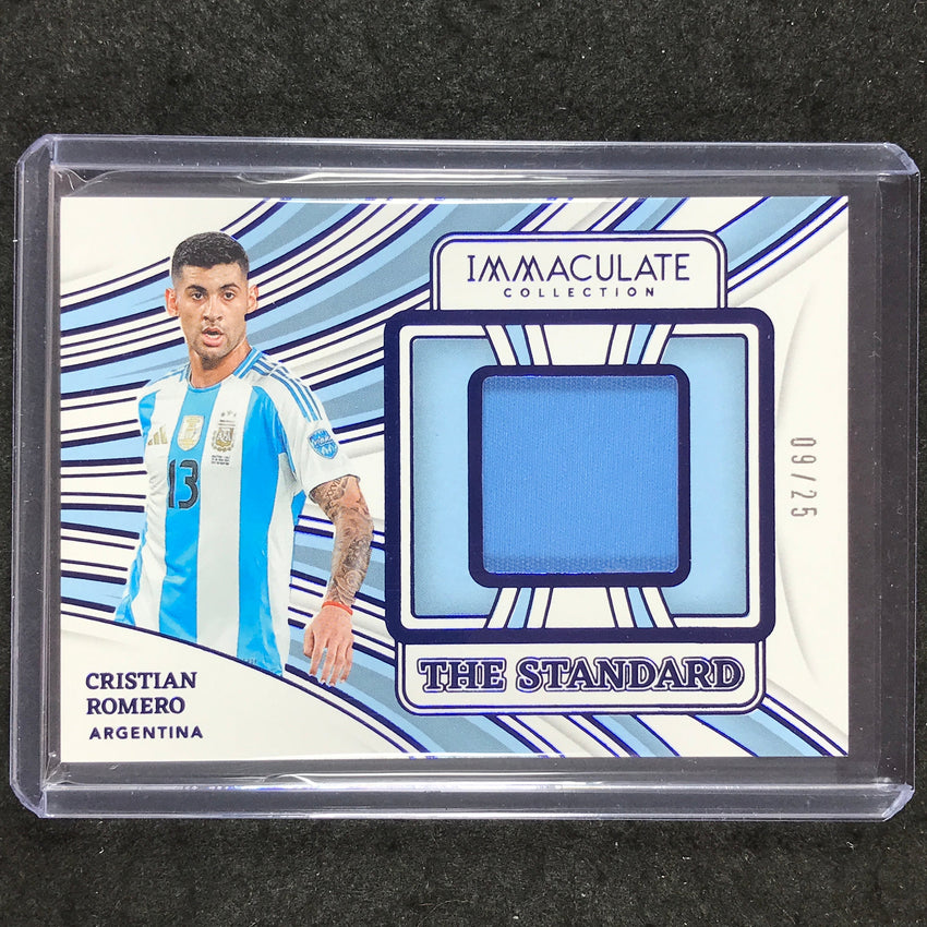 2024-25 Immaculate Soccer CRISTIAN ROMERO The Standard Jersey Sapphire 9/25