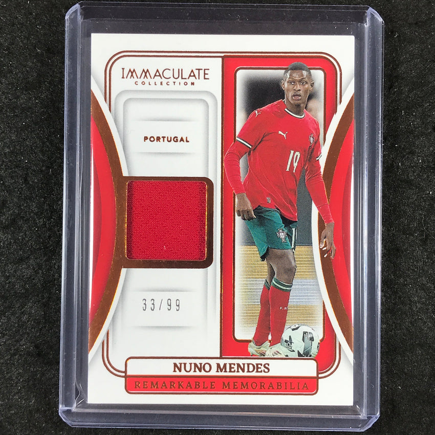 2024-25 Immaculate Soccer NUNO MENDES Remarkable Memorabilia Jersey Bronze 33/99