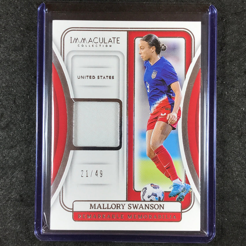 2024-25 Immaculate Soccer MALLORY SWANSON Remarkable Memorabilia Jersey 21/49
