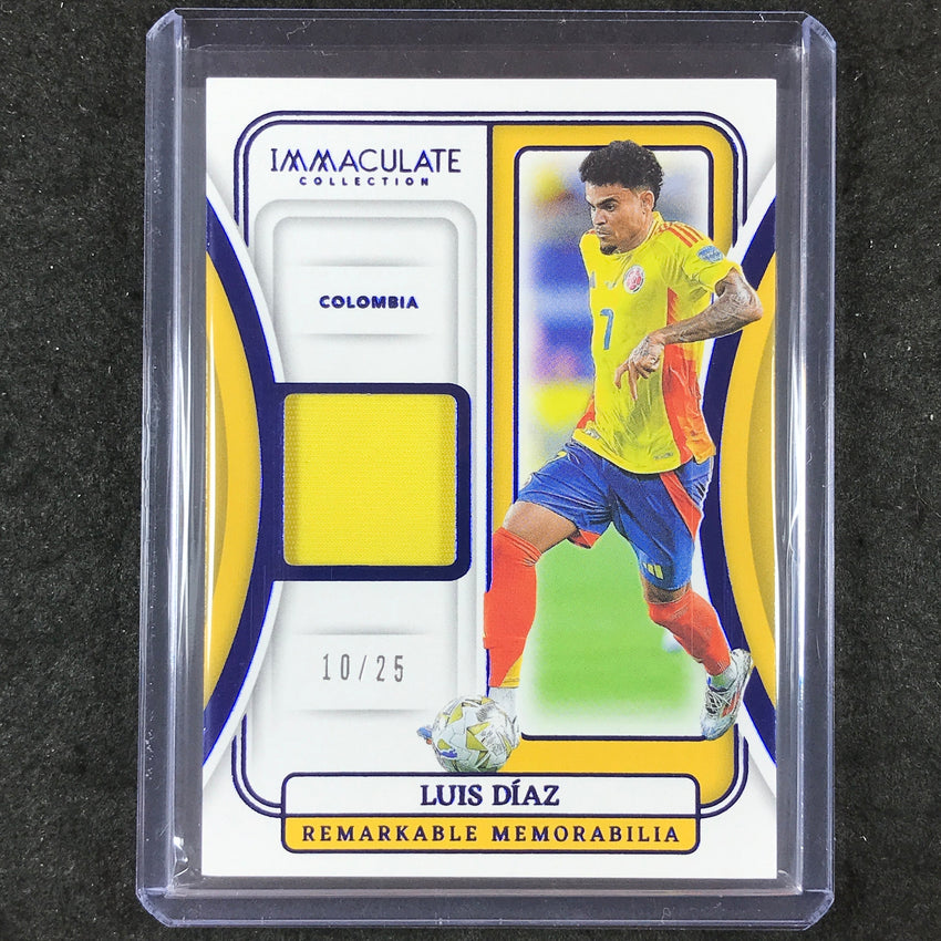 2024-25 Immaculate Soccer LUIS DIAZ Remarkable Memorabilia Jersey Sapphire 10/25
