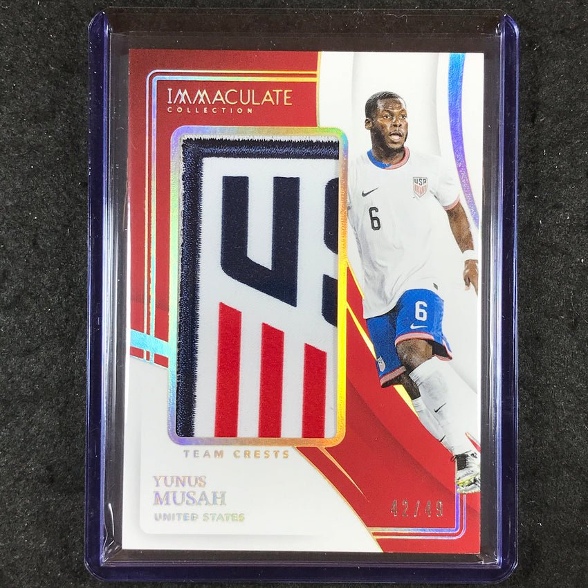 2024-25 Immaculate Soccer YUNUS MUSAH Team Crests Jumbo Patch Relic 42/49