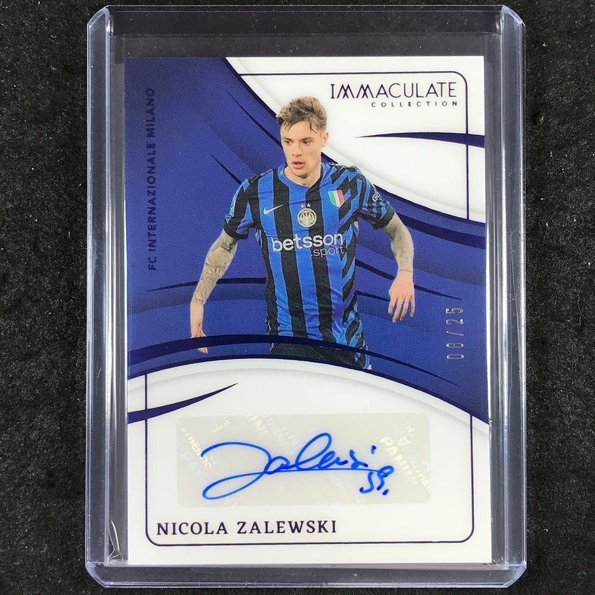 2024-25 Immaculate Soccer NICOLA ZALEWSKI Immaculate Autographs Sapphire 8/25