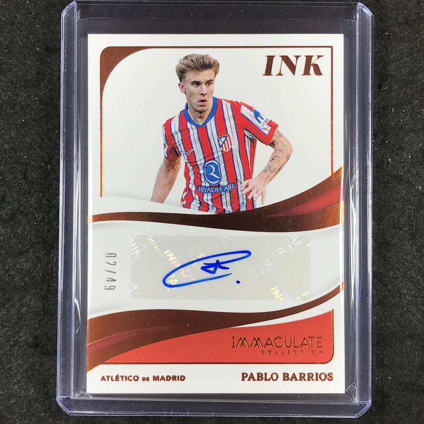 2024-25 Immaculate Soccer PABLO BARRIOS Ink Auto Bronze 2/49