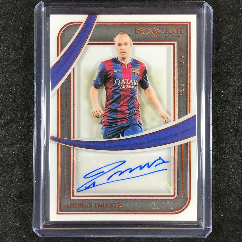 2024-25 Immaculate Soccer ANDRES INIESTA Shadowbox Signatures Auto Bronze 20/49