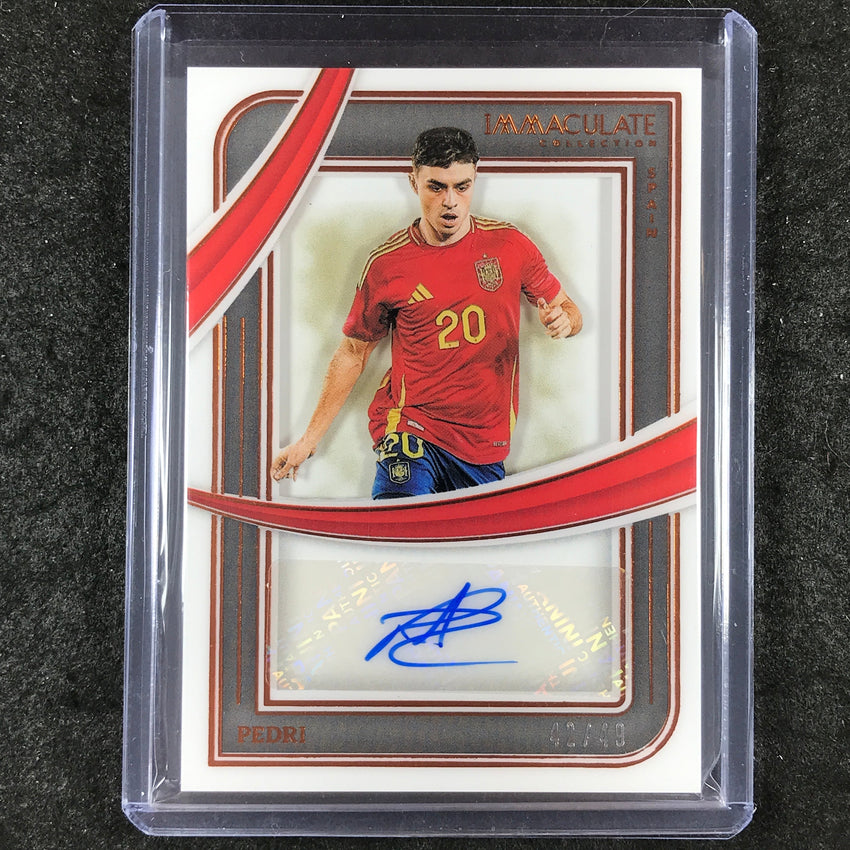 2024-25 Immaculate Soccer PEDRI Shadowbox Signatures Auto Bronze 42/49