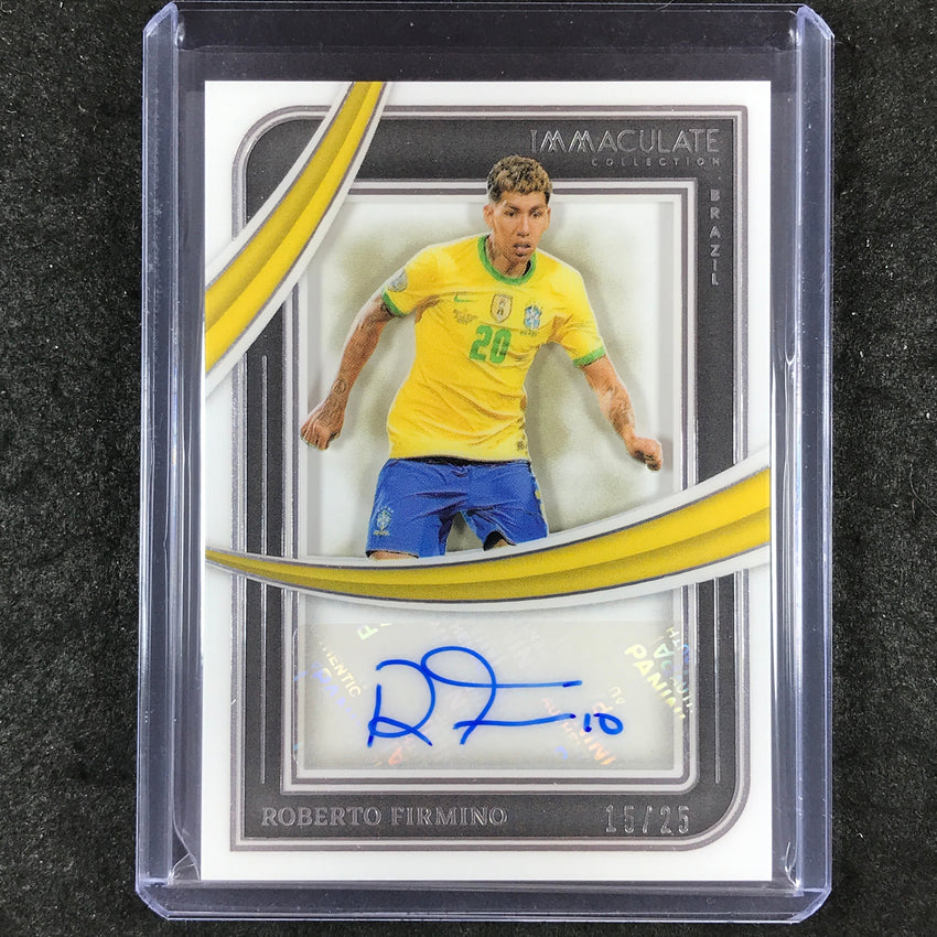 2024-25 Immaculate Soccer ROBERTO FIRMINO Shadowbox Signatures Auto Silver 15/25