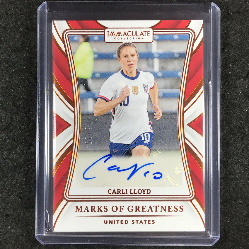 2024-25 Immaculate Soccer CARLI LLOYD Marks of Greatness Auto Bronze 16/25