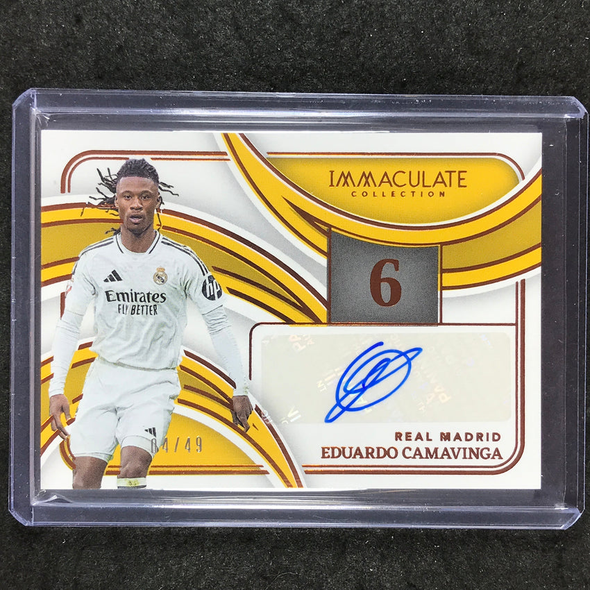2024-25 Immaculate Soccer EDUARDO CAMAVINGA Immaculate Numbers Auto 4/49