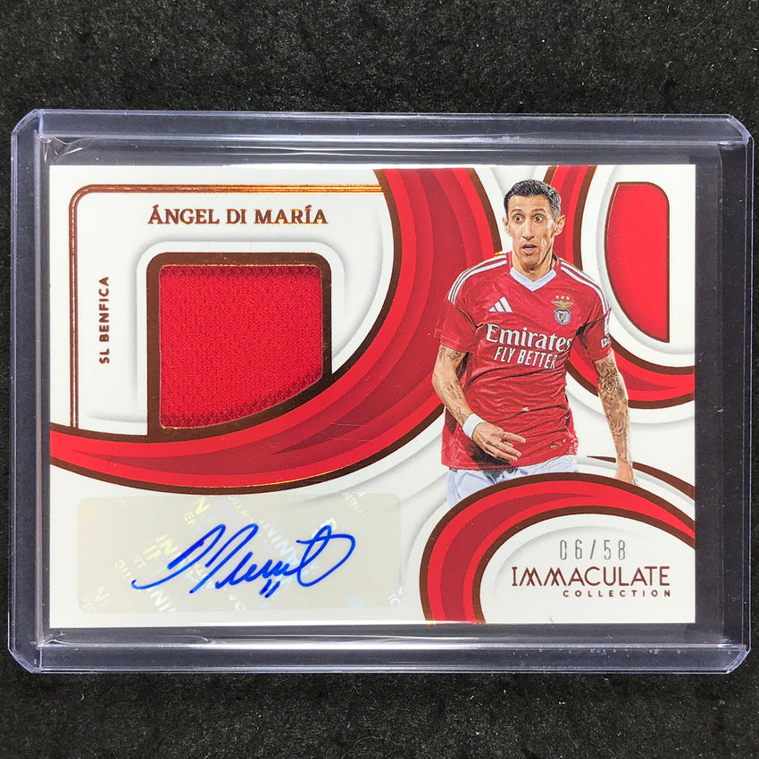 2024-25 Immaculate Soccer ANGEL DI MARIA Premium Swatch Jersey Auto Bronze 6/58