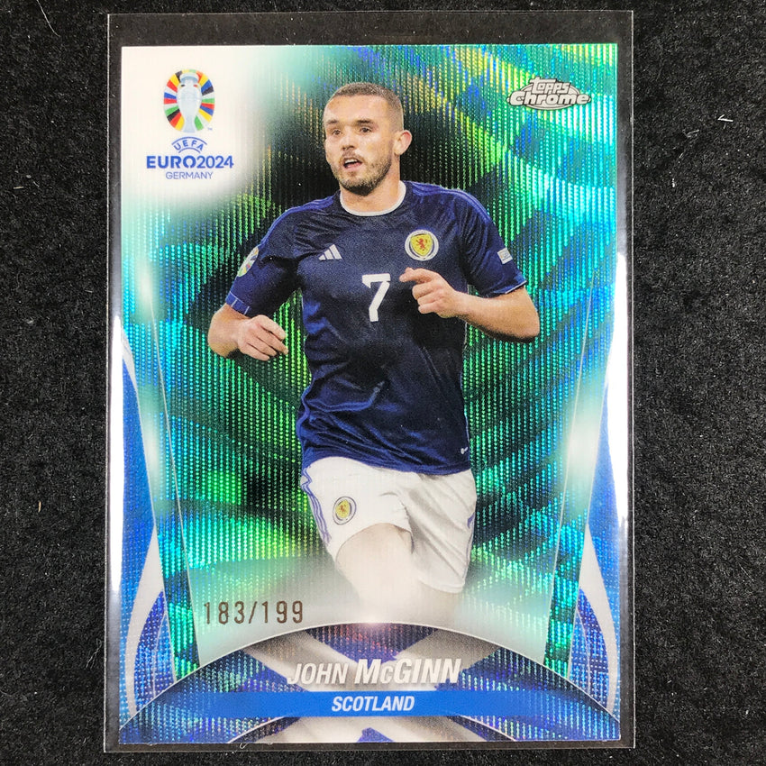 2023-24 Topps Chrome UEFA Euro JOHN MCGINN Base Aqua Wave 183/199 #44