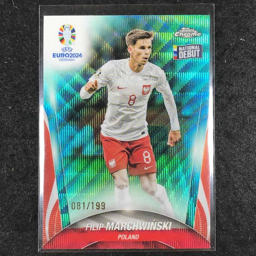 2023-24 Topps Chrome UEFA Euro FILIP MARCHWINSKI Base Debut Aqua Wave 81/199 #48