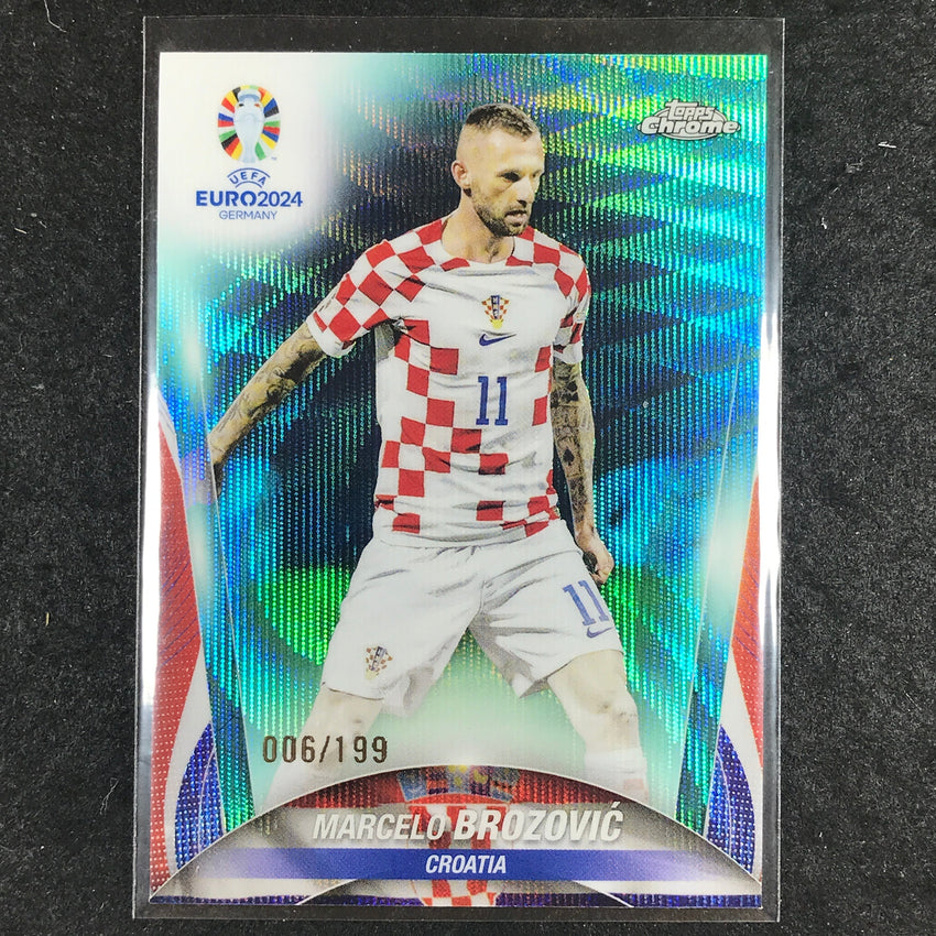 2023-24 Topps Chrome UEFA Euro MARCELO BROZOVIC Base Aqua Wave 6/199 #102