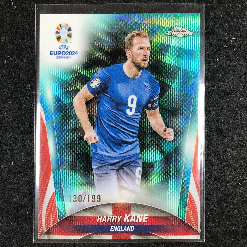 2023-24 Topps Chrome UEFA Euro HARRY KANE Base Aqua Wave 130/199 #125