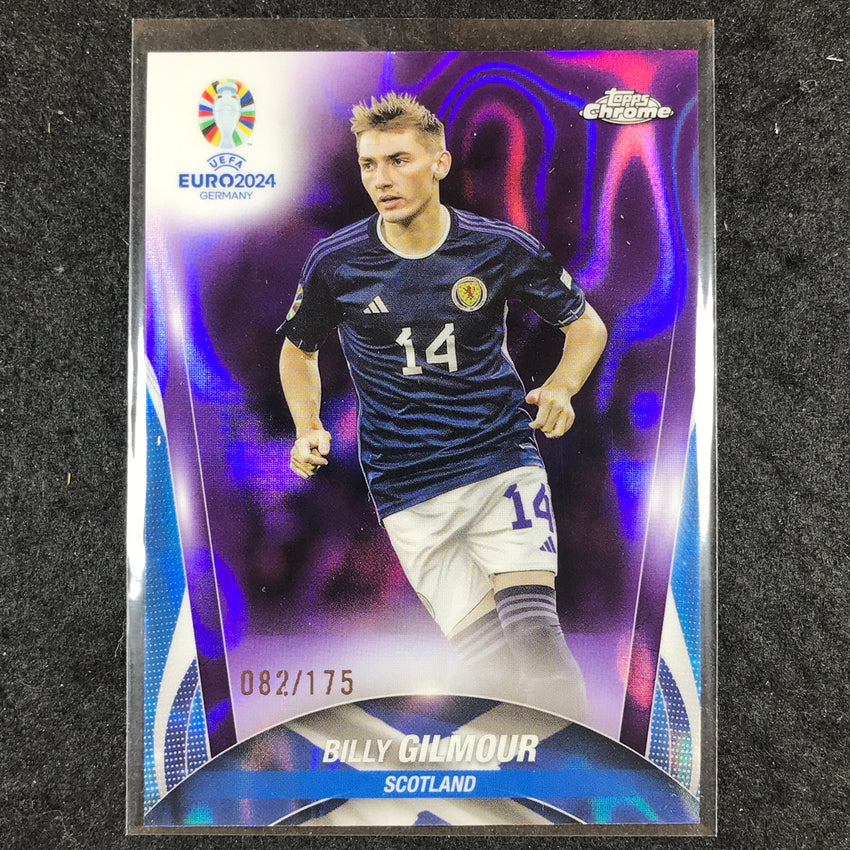 2023-24 Topps Chrome UEFA Euro BILLY GILMOUR Base Purple Lava 82/175 #3