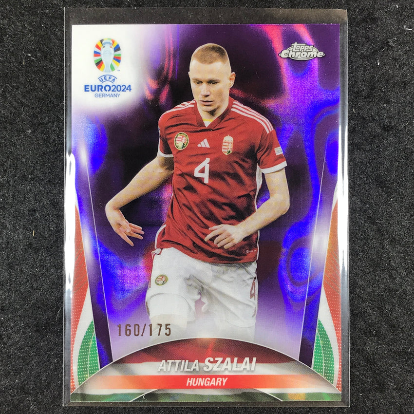 2023-24 Topps Chrome UEFA Euro ATTILA SZALAI Base Purple Lava 160/175 #12