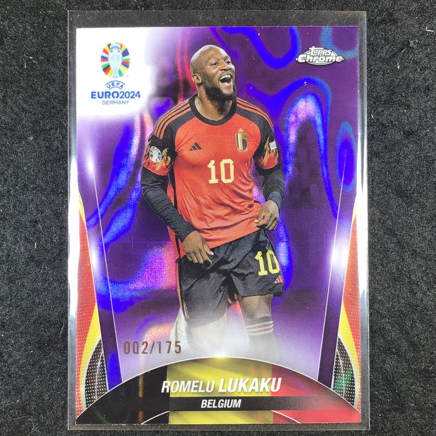 2023-24 Topps Chrome UEFA Euro ROMELU LUKAKU Base Purple Lava 2/175 #16