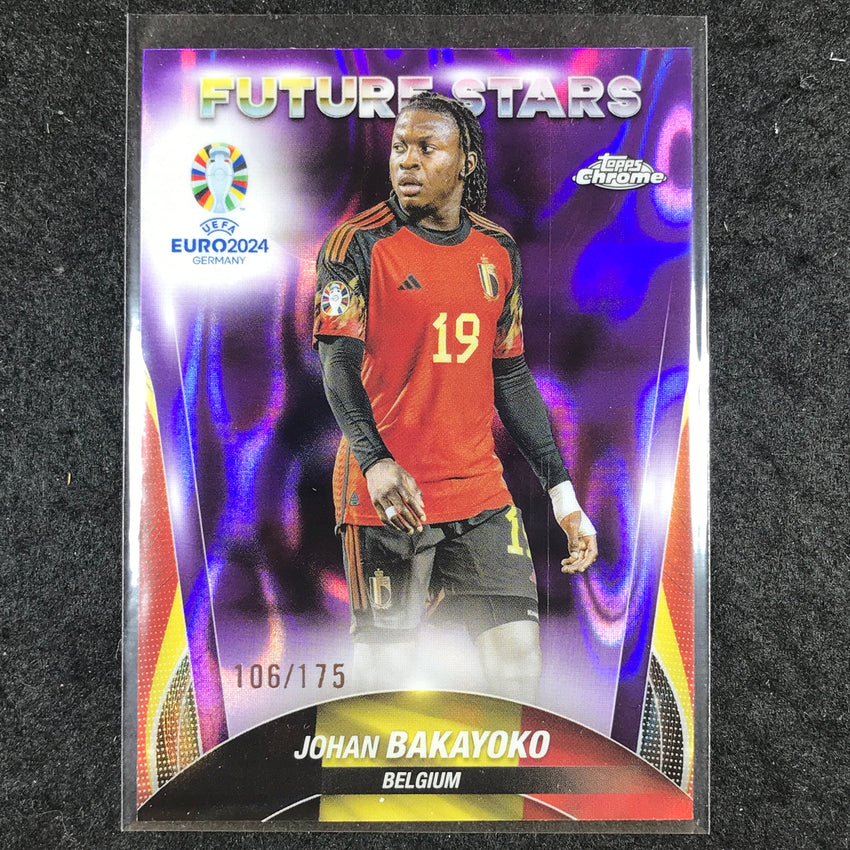 2023-24 Topps Chrome UEFA Euro JOHAN BAKAYOKO Future Stars Purple 